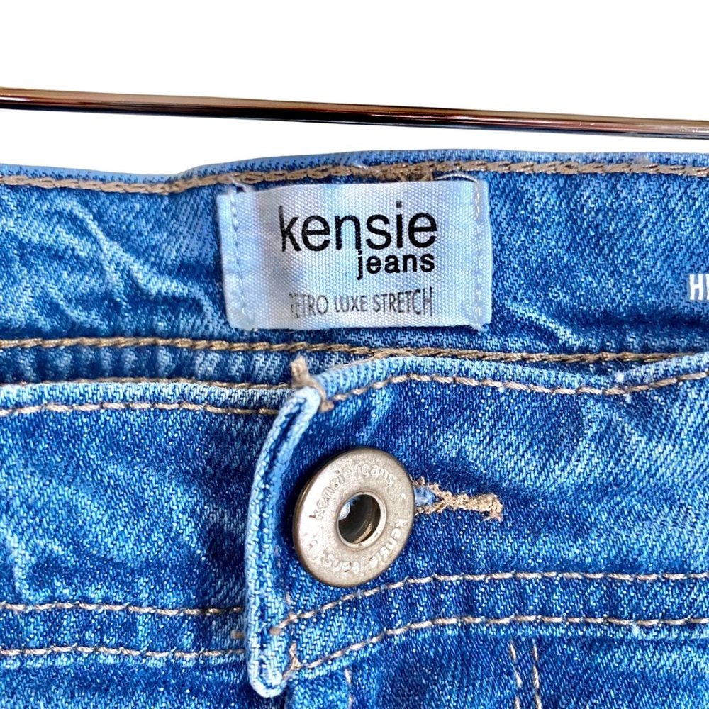 KENSIE Mila Relaxed Straight Leg Blue Jeans Size 14/32 Stretchy - Picture 5 of 14